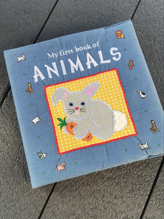 Baby's First Book Club Other - My First Book of Animals - Blue Soft Cloth Baby Book Like New!